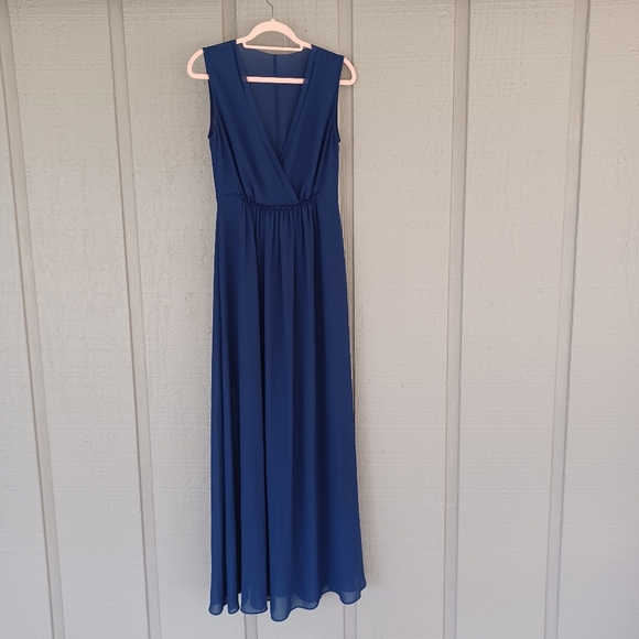 Reiss Dresses & Skirts - Reiss Tascha Maxi Dress Size 6 Women Wedding Guest V Neck Sleeveless In Navy